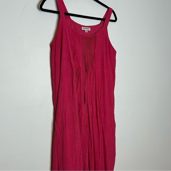 Nanette Lepore Sz M Pink Pleater Relaxed Maxi Dress - Picture 3 of 9